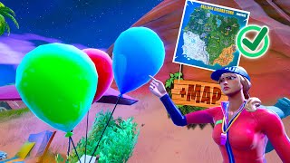 Decorative Balloon Locations for 14 Days of Summer Challenge in Fortnite