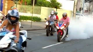 Honda CBR 1000RR HRC Burnout, 600RR & Bandit Wheelie, GSXR750 ZX6R S1000RR R6 - Loud Sounds