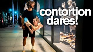 BUSTED in BEVERLY HILLS! Contortion Dares with Elliana W and friends (Dance Moms)
