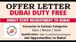 Offer Letter | Sales Jobs in Dubai for Airport | Male & Female | Dubai Latest Job 2018