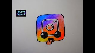 Кавайные рисунки ЛОГОТИП ИНСТАГРАМ/365/Kawaii drawings LOGO INSTAGRAM #simpledrawings