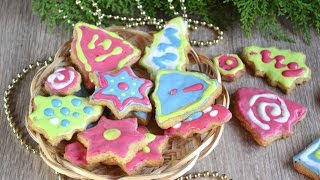 Новогоднее печенье с глазурью