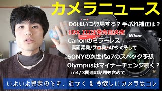 最近のカメラニュース ～いよいよ発表のとき、近づく & 今欲しいカメラはコレ～
