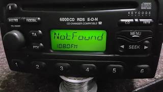 How TO reset LOCKED13 radios Ford 6000Cd,5000,4500,3000,3500 RDS WIN.