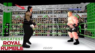 WR3D 2K19 - Brock Lesnar vs. Roman Reigns Steel Cage match WWE Greatest Royal Rumble