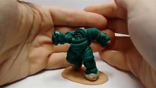 Киборг робот фигурка из глины. Вылепил для настольной игры Warhammer: 40k.