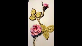 "Бутон розы. Крючком. чашелистик" Часть 4
