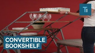 Bookshelf Converts Into A Table For Ultimate Style And Storage