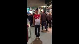 Sydney Swans supporter's victory dance to theme song!