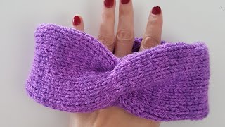 Kolay Örgü Saç Bandı / Easy Knitted Headband
