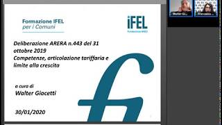 30/01/2020 - Deliberazione ARERA n 443: competenze, articolazione tariffaria