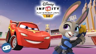 Disney Infinity 3.0 Toy Box Speedway Lightning McQueen vs Judy Hopps Gameplay