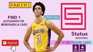 2017-18 Panini Status NBA Basketball trading cards. Lakers and Cavs hits!