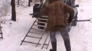 сборка трапа для снегохода Ямаха на А/М Тойота Хайлюкс.