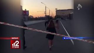 Девушка разделась догола и на спор прошлась по городу. Видео!