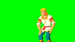 футаж на зелёном фоне - царевич танцует м ф чудо юдо ))