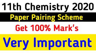11th Class Chemistry Pairing Scheme 2020 - 1st Year Chemistry PAiring Scheme 2020 By @Vast Vision