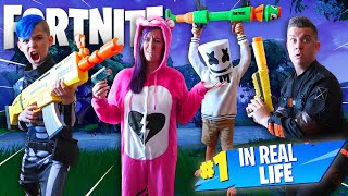 Fortnite In Real Life! (FUNhouse Family) NERF Blaster Battle Royale!
