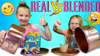 REAL FOOD VS BLENDED FOOD CHALLENGE!!!