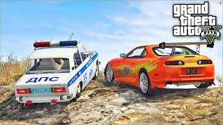 ПОГОНЯ В GTA 5 - УГОНЯЕМ НА ТОЙОТА СУПРА ОТ КОПОВ! TOYOTA SUPRA ТОПИТ ОТ ПОЛИЦЕЙСКИХ! ⚡ГАРВИН