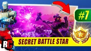 Secret Battle Star Location WEEK 7 + Hunting Party Skin |  Fortnite Season 6 A.I.M Outfit