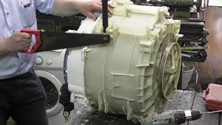 Распиливаем и клеим не разборный бак Ariston, Indesit , для замены подшипников.