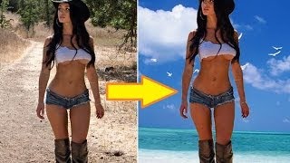 Замена фона (с титрами, простое и сложное выделение)(with titles)