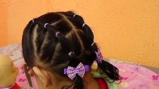 peinado de ligas para bebé/Baby hairstyle leagues/Детские прически лиги