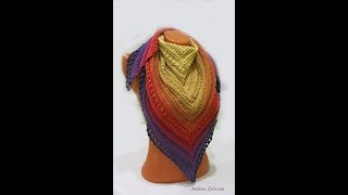 Шаль крючком. Мастер класс. Часть 2. Crochet shawl. Master Class. Part 2.