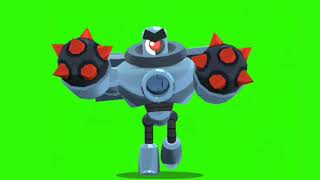 Футаж бегущего Босса Робота Бравл Старс | Footage green screen running Boss Robot Brawl Stars