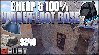 100% HIDDEN LOOT and SUPER CHEAP Rust Base Build - Rust Base Design Series