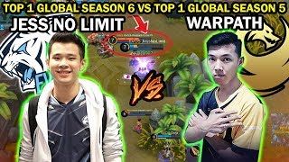 DUEL PRO PLAYER TOP 1 GLOBAL SEASON 5 BERTEMU TOP 1 GLOBAL SEASON 6! WARPATH VS JESS NO LIMIT!