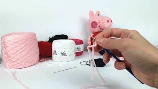 Свинка Пеппа крючком, мастер класс. Peppa pig crochet (Видео урок 2. Ушки, ноги, руки, хвостик)