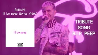 $KRAPE - lil bo peep (Lyrics Video) [RIP LIL PEEP]