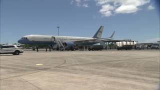 Vice President Pence Arrives for Visit at NASA's Kennedy Space Center