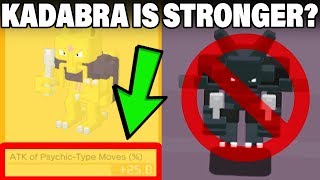 IS KADABRA STRONGER THAN ALAKAZAM IN POKEMON QUEST? WHAT?