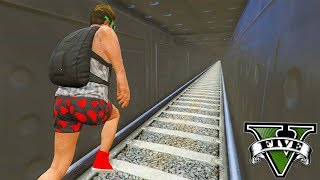 GTA V Online: O PARKOUR pela LINHA DE TREM INFINITA!? INCRÍVEL!