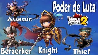 Maple Story 2 - Poder de Luta das Classes - Knight, Berzerker, Assassin e Thief