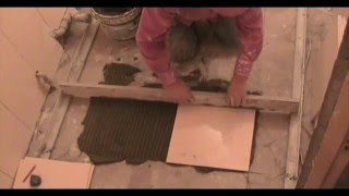 Укладка плитки на пол по мобильным маякам www.delaysam.top