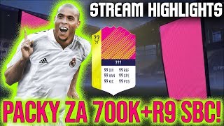 PACKY ZA 700k + R9 SBC [HOTOVO!] SESTŘIH STREAMU | FIFA 18 CZ