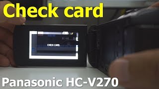 Check Card (Panasonic HC-V270, Red, crossed memory card sign)