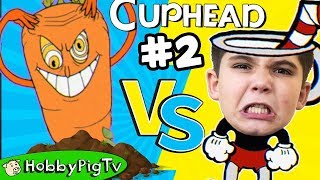 Cuphead Carrot, Potato and Frog Bosses! HobbyPigTV