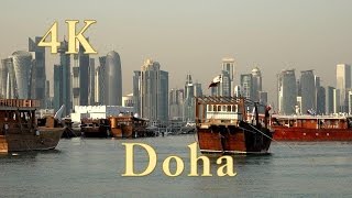 Doha Katar. One day in Doha Qatar. Doha city tour. 4k ultra hd. (1/3)
