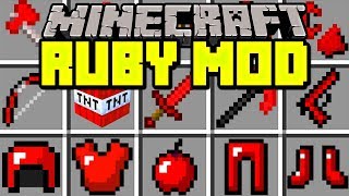 Minecraft RUBY MOD! | NEW RUBY WEAPONS, HOUSE, ARMOR, DIMENSIONS, TNT, & MORE!! | Modded Mini-Game