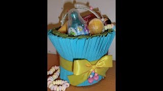Корзинка своими руками. Корзинка из пластикового ведерка.