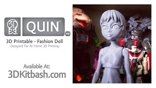 Quin V2: 3D Printer Fashion Doll - Build Guide - via 3DKitbash.com