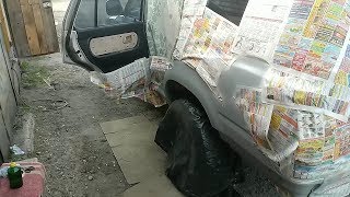 Шпатлевка Great well safe покрыл грунтом крылья.