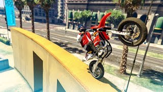 INSANE "REAL LIFE" MOTORBIKE STUNTS! - (GTA 5 Stunt Mod)