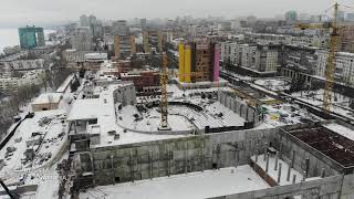 Cтроительство нового дворца спорта на улице Молодогвардейской / город Самара / Russia