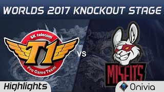 SKT vs MSF  Highlights Game 3  World Championship 2017 Knockout Stage SK Telecom T1 vs Misfits Gam